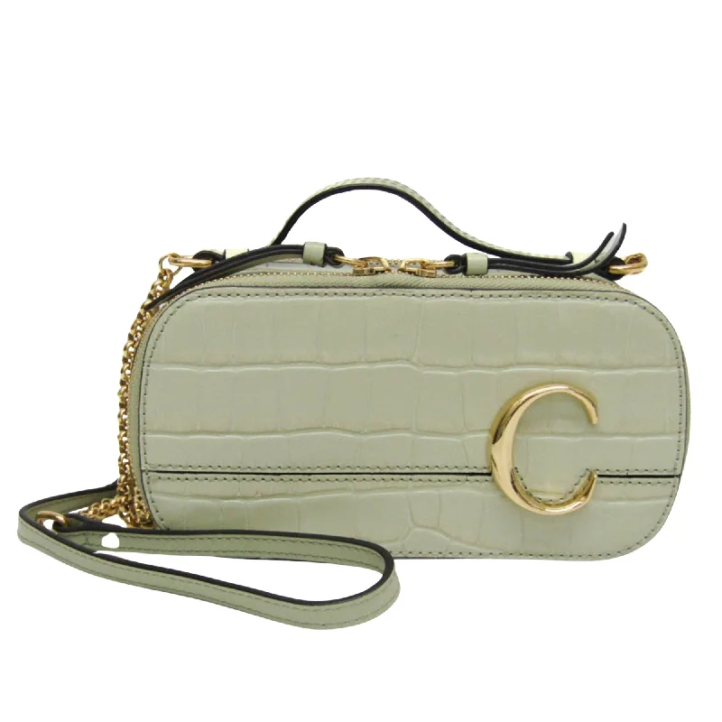 embroidered travel shoulder bag-Chloé C  Leather Shoulder Bag (Pre-Owned)