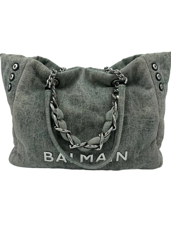 oversized office handbag-Balmain Soft Cabas Designer Tote Bag