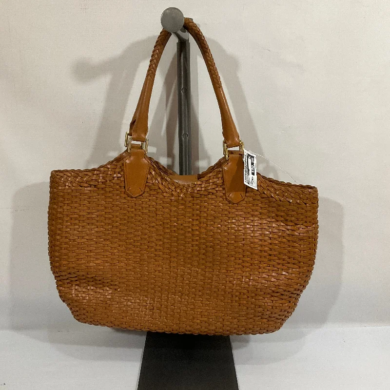 vintage straw handbag-Handbag Leather By Brahmin, Size: Large