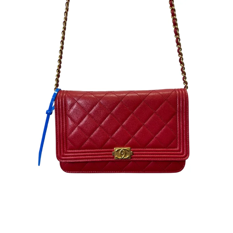 lightweight festival handbag-CROSSBODY LUXURY DESIGNER by CHANEL In RED, Size: SMALL