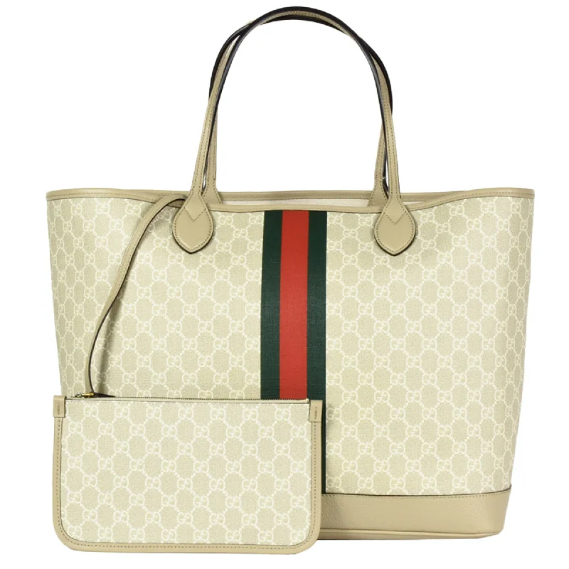 white leather tote bag-white leather tote bagGucci Ophidia   Leather Gg Supreme Tote Bag (Pre-Owned)