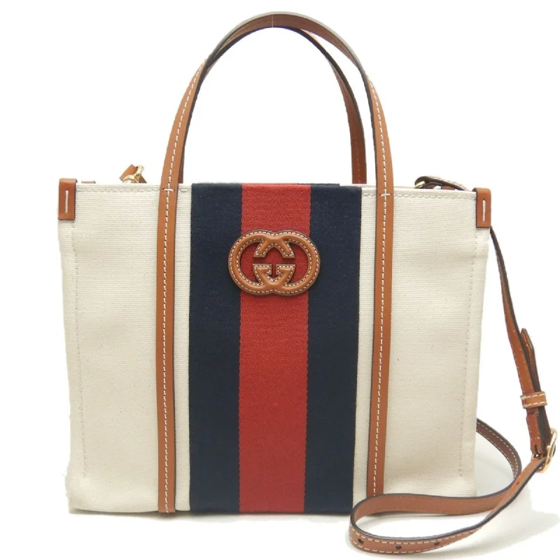 cream leather tote bag-cream leather tote bagGucci  ivory Canvas Tote Bag (Pre-Owned)