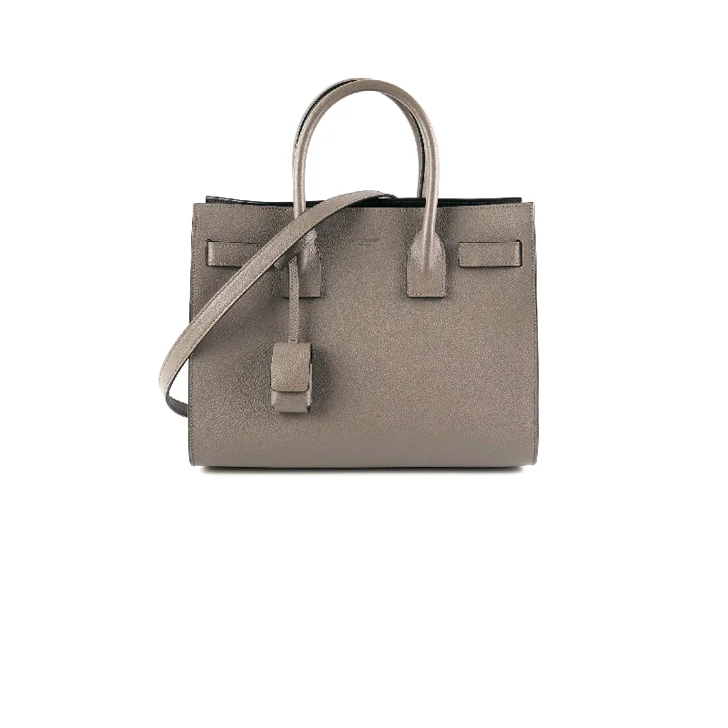 sleek beige handbag-Saint Laurent Sac De Jour Nano Grey