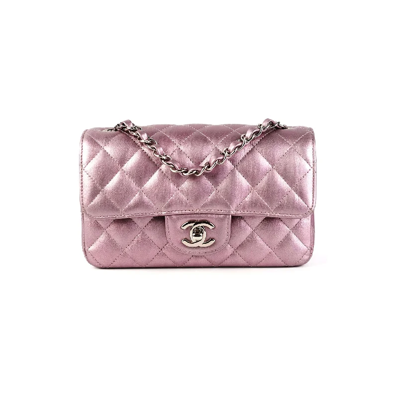 premium satin handbag-Chanel Mini Rectangular Iridescent Purple