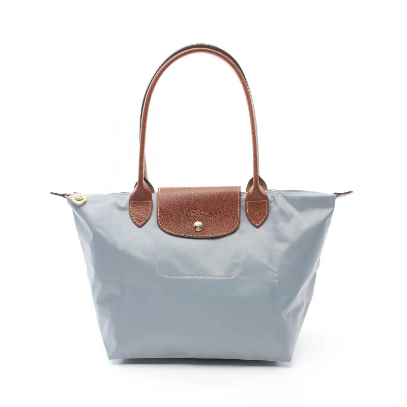 small beach tote bag-small beach tote bagLongchamp blue  Nylon Leather Tote Bag