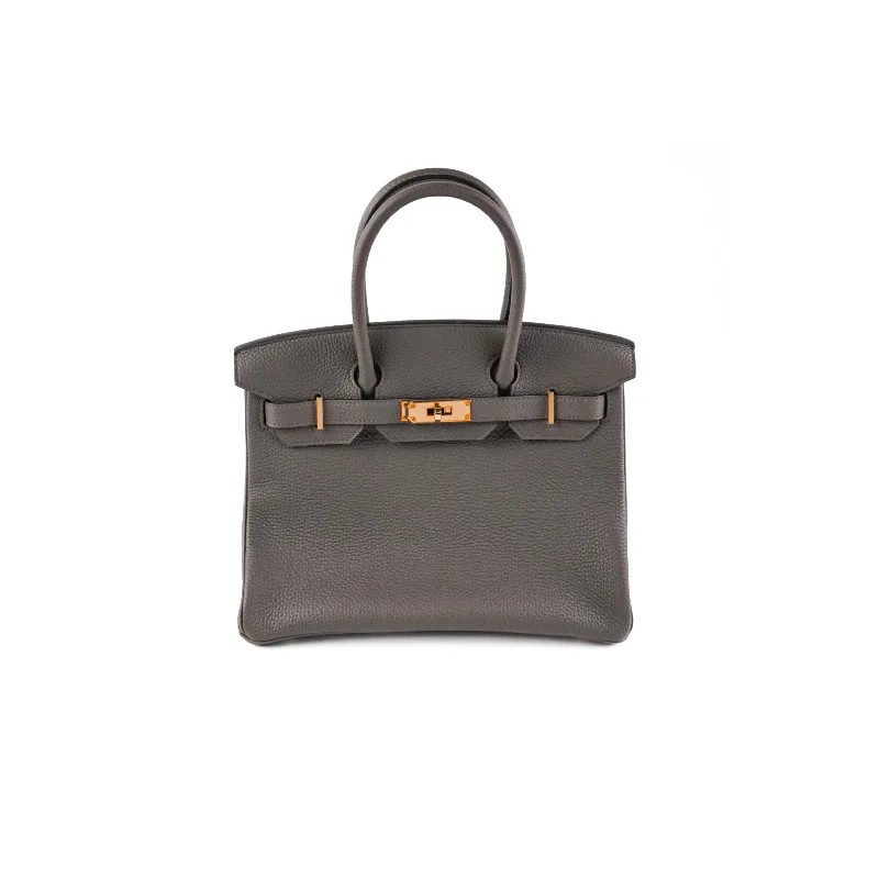 waterproof suede handbag-Hermes Birkin 30 Togo Etain D Stamp (2019)