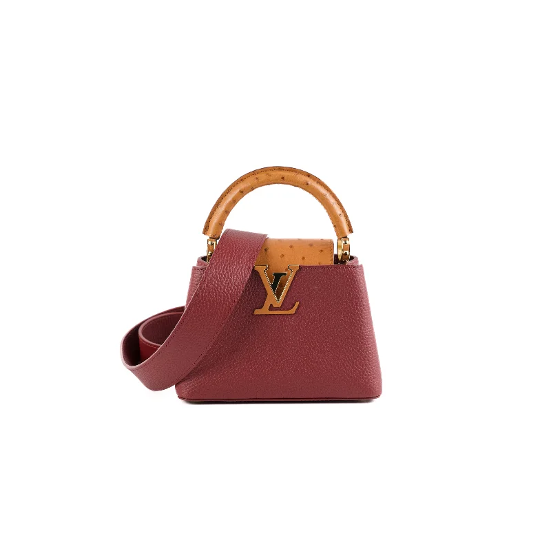 lightweight party handbag-Louis Vuitton Capucines Mini with Ostrich Handle