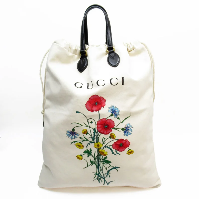 embroidered straw tote bag-embroidered straw tote bagGucci  ivory Canvas Leather Handbag Shoulder Bag Tote Bag (Pre-Owned)