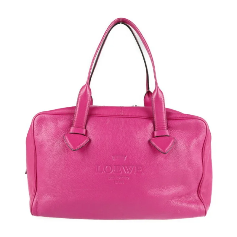 pink leather tote bag-pink leather tote bagLoewe  Leather Boston Bag Handbag Shopping Bag Shoulder Bag Tote Bag (Pre-Owned)