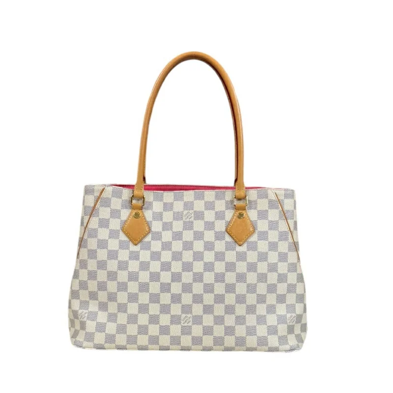 purple straw tote bag-purple straw tote bagLouis Vuitton  Damier Azur Canvas Tote Bag (Pre-Owned)