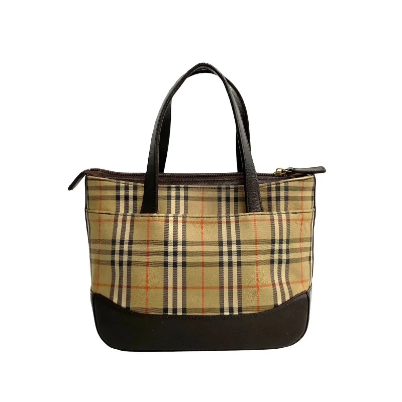 compact office tote bag-compact office tote bagBurberry  Canvas Leather Handbag Tote Bag (Pre-Owned)