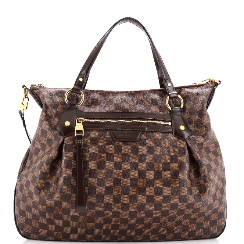 boho leather shoulder bag-Evora Handbag Damier GM