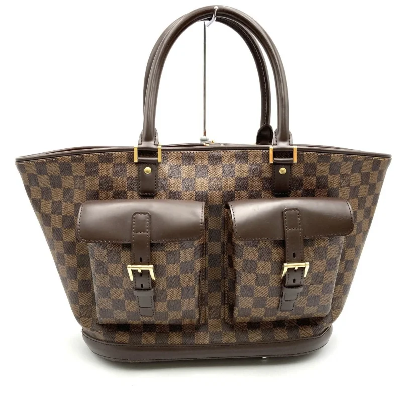 brown satin tote bag-brown satin tote bagLouis Vuitton  Damier Canvas Handbag Tote Bag (Pre-Owned)