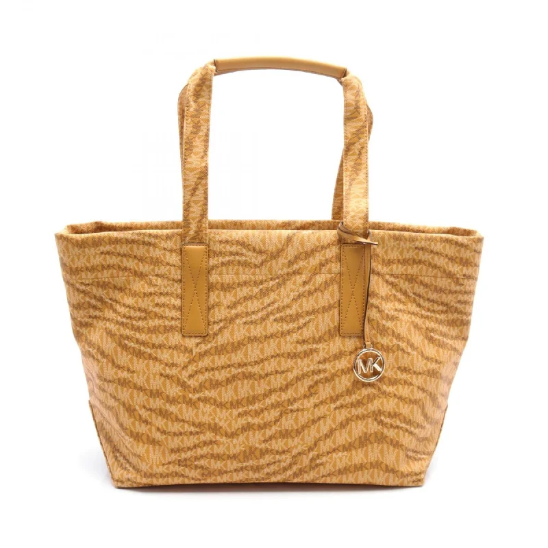 reversible beach tote bag-reversible beach tote bagMichael Kors  yellow Coated Canvas Leather Tote Bag (Pre-Owned)