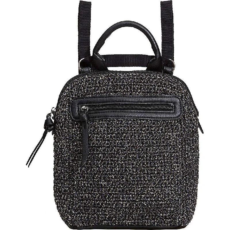 eco backpack for green vibes -The Sak Loyola Crochet Mini Convertible Backpack, urban static