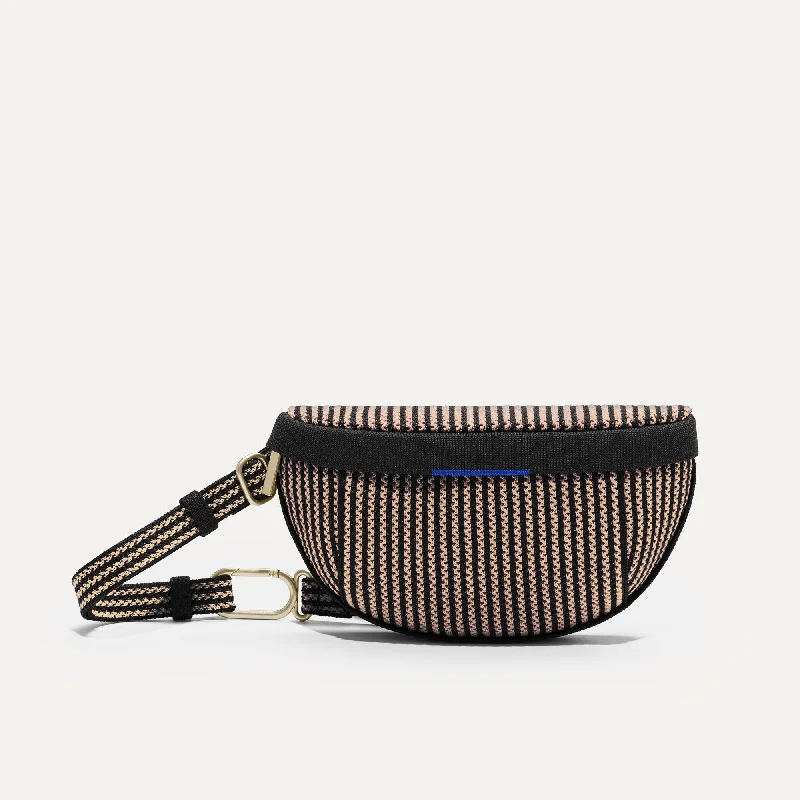 eco-friendly denim crossbody bag-eco-friendly denim crossbody bagThe Casual Sling - Toffee Stripe