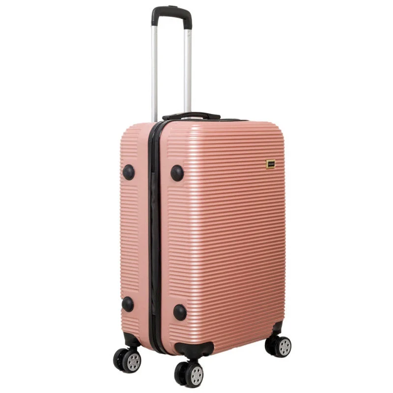 locking suitcase for secure trips -Abs+Pc Luggage Mirror Trolley Case,24 Inch Korean Trolley Suitcase, Password Coffer,Male Suitcase