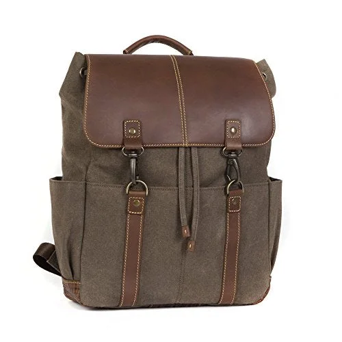 rolling duffel bags for airports -Boconi Bryant Lte Rucksack (Heather Brown With Houndstooth)