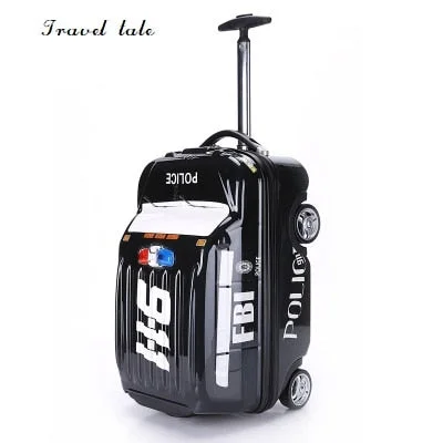 waterproof suitcase for rainy days -Travel Tale Cartoon Car  20 Inch Size Children Pc Rolling Luggage Spinner Brand Travel Suitcase