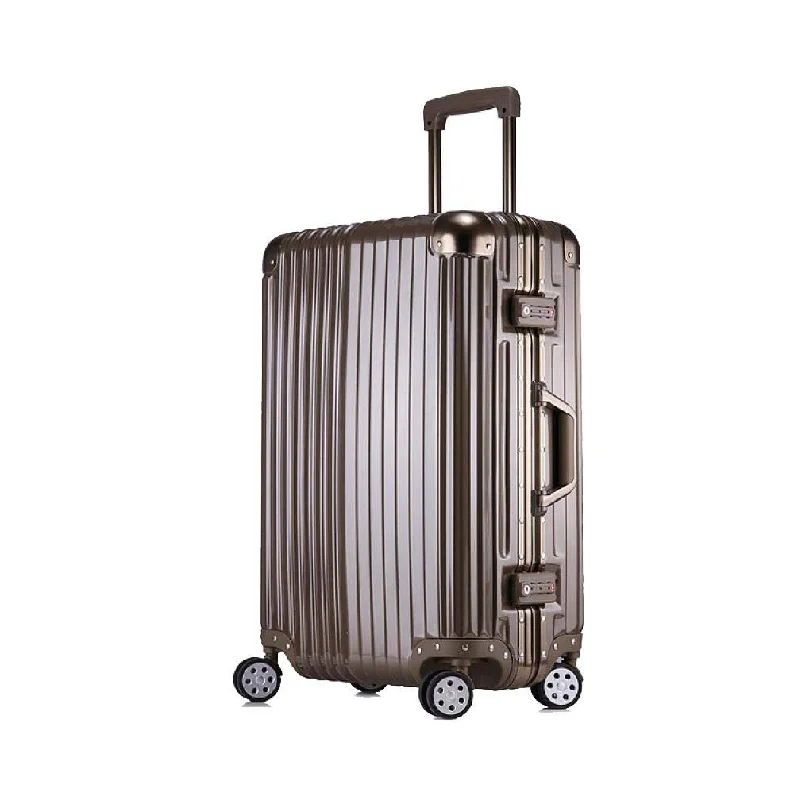 large black suitcase for vacation -Trolley Suitcase, Caster Suitcase Trolley Suitcase, Retractable Suitcase, Hard-Shell Suitcase With Tsa Lock And 4 Casters, Titanium, 22 inch