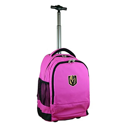 rugged backpack for wild trips -Nhl Vegas Golden Knights Expedition Wheeled Backpack, 19-Inches, Pink