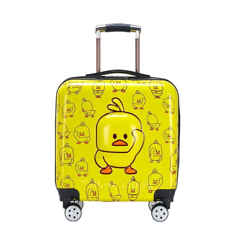 large suitcase for big trips -New 20-Inch Children Boarding The Chassis,3D Cartoon Mute Castertrolley Case,Men And Women