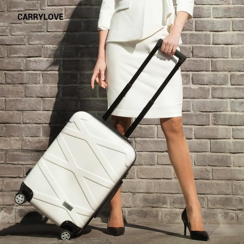 high-quality suitcase for premium use -Carrylove Fashion Business Luggage Series 20/24/26 Inch Size Pc+Abs Rolling Luggage Spinner Brand