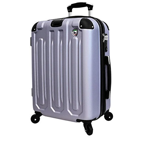 large suitcase for overseas trips -Mia Toro Regale Composite Hardside 29 Inch Spinner, Grey, One Size