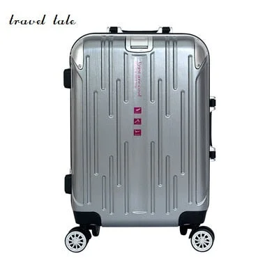 large suitcase for family vacations -Aluminium Rod High-End Abs Aluminum Frame Rod Rolling Luggage Spinner Brand Travel Suitcase