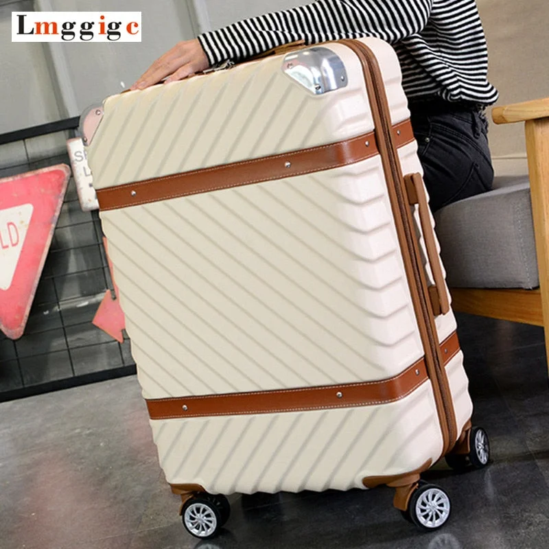 stylish suitcase for trendy travelers -20"22"24"26" Inch Rolling Luggage Bag,Travel Suitcase,Wheel Trunk,Trolley Case Valise,Universal