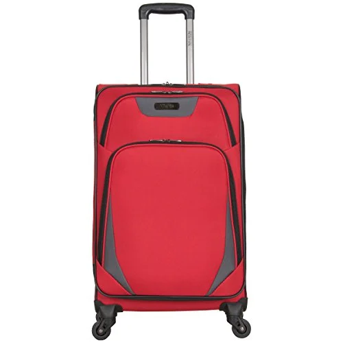 pink suitcase for feminine charm -Kenneth Cole Reaction Going Places 24" 600D Polyester Lightweight Expandable 4-Wheel Upright