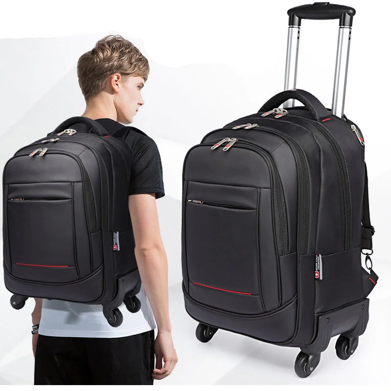 large suitcase for month-long trips -Rolling 20" Luggage Spinner Backpack Shoulder Travel Bag High Capacity Man Suitcase Wheels