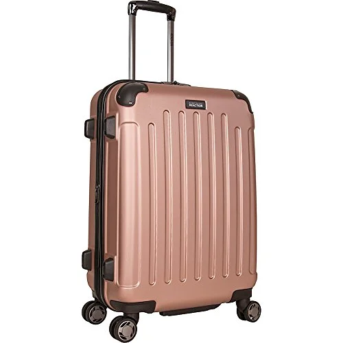 small suitcase for solo trips -Kenneth Cole Reaction Renegade 24" Abs Expandable 8-Wheel Upright, Rose Gold