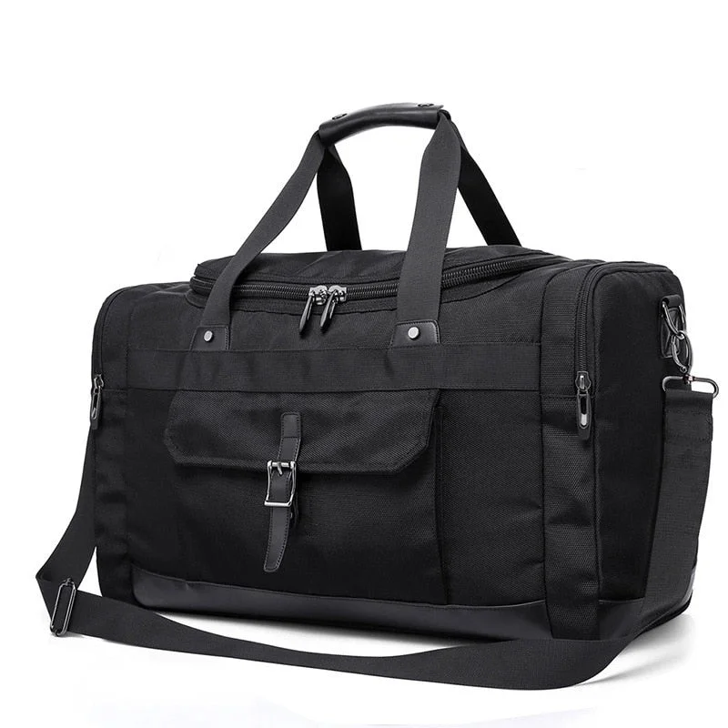 sleek duffel bags for modern journeys -Multifunction Men Travel Duffel Bag Unisex Weekender Bag,Tsa Friendly,Oxford Carry-On Luggage Large