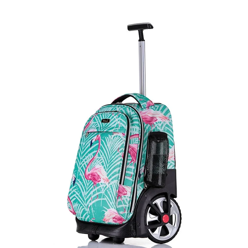 checked suitcase for large loads -Trolley Schoolbag With Wheel,Multi-Function Suitcase,Student Outdoor Luggage,19"Inchboarding