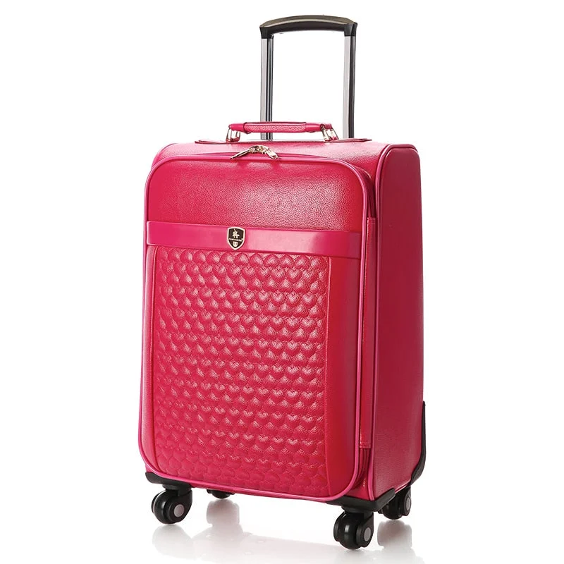 small suitcase for overnight -Suitcase Trolley Luggage Travel Bag Female Universal Wheels Luggage Red Married Box Bride Of The