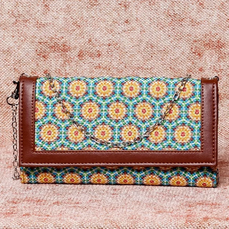 elegant leather purses & wallets-elegant leather purses & walletsHoneyComb Summer Two Fold Wallet with Detachable Sling