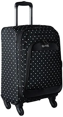 luxury suitcase for private travel -Kenneth Cole Reaction Dot Matrix 20" Upright, Black