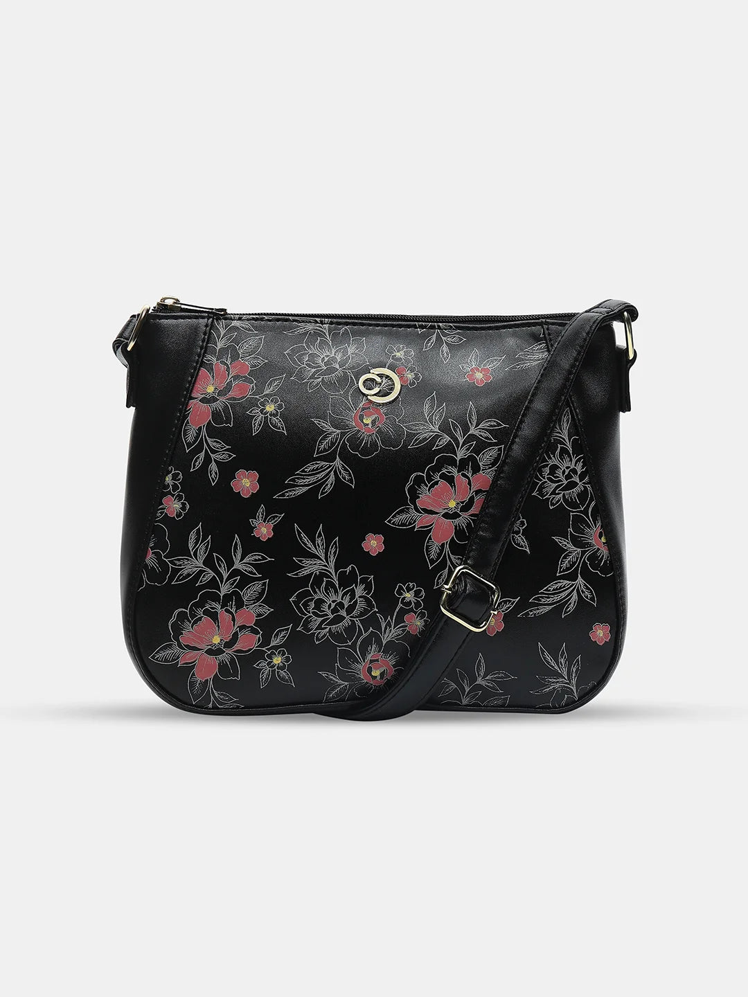 brown leather crossbody bag-brown leather crossbody bagCaprese Snow Sling Medium Printed Women'S Handbag Black