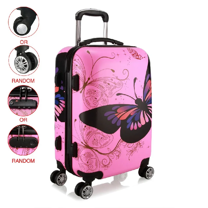 sleek suitcase for neat trips -Au Shipping 20 24 28 Inch Unisex Trolley Luggage 4 Wheel Spinner Carry On Luggage Suitcase