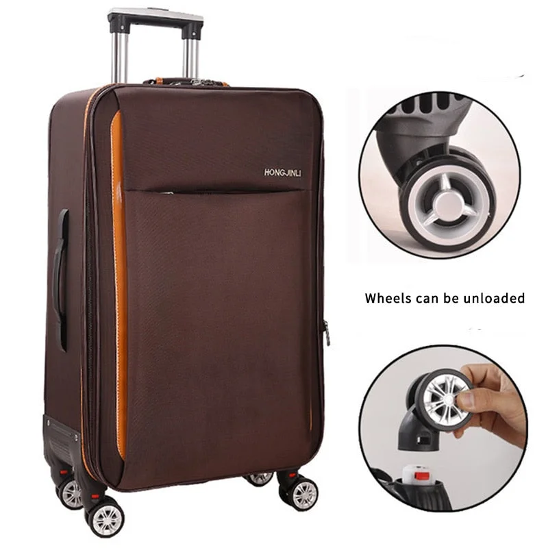 large suitcase for long stays -New Fashion Oxford Rolling Luggage Spinner Men Student Trolley Bag Suitcases Travel Bag Business