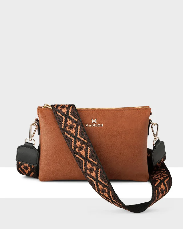 premium leather crossbody bag-premium leather crossbody bagAvery 3 Compartment Crossbody Bag + Aztec Bag Strap