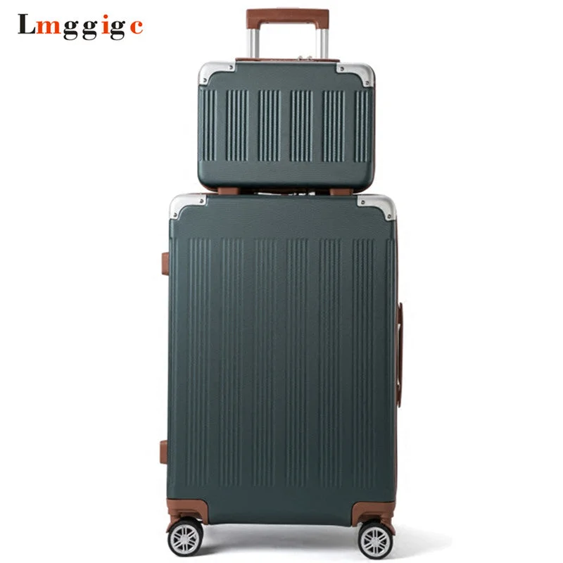 custom suitcase for standout style -New Rolling Suitcase Bag Set,Travel Luggage With Handbag ,Women Trolley Case With Wheel, Abs