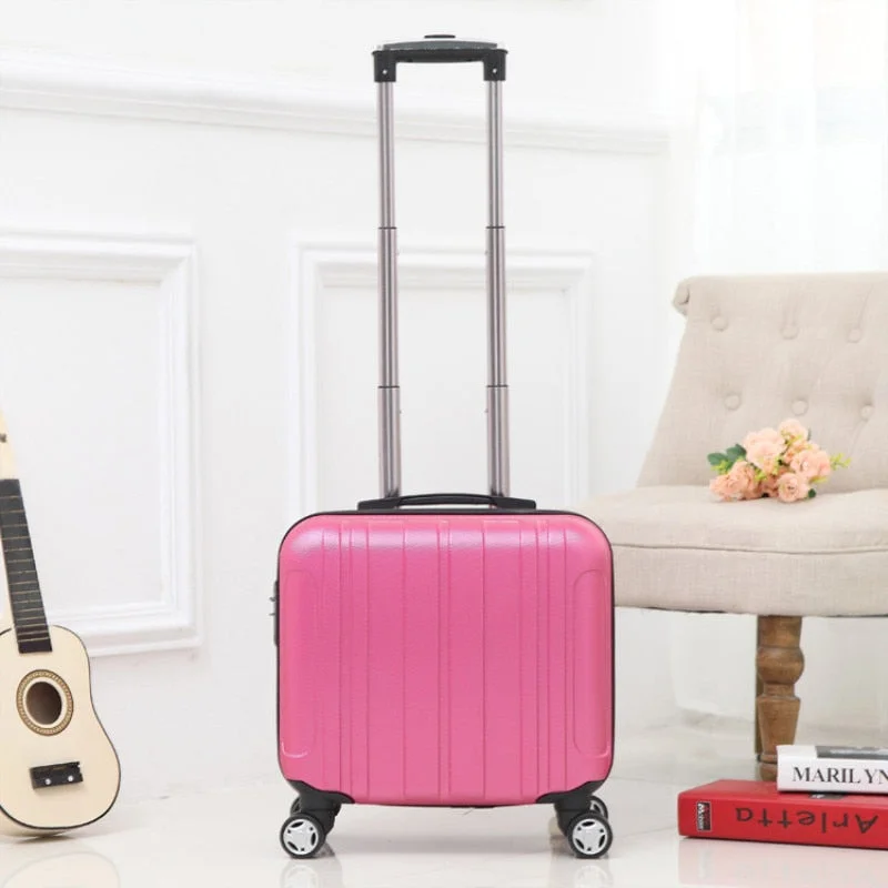 sturdy suitcase for solid use -17Inch Abs Boarding Luggage,Cartoon Trolleycase,Female Korean Version Of The Hand