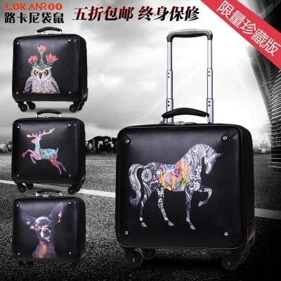 portable suitcase for daily use -Travel Tale 16/18 Inch Wisdom Noble Reiki Loyalty Pvc Rolling Luggage Spinner Brand Travel Suitcase