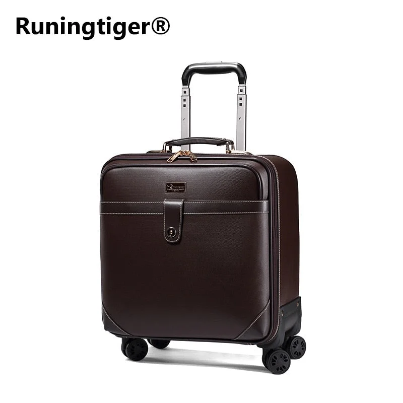 sleek suitcase for business chic -Luxury Travel Suitcase Rolling Spinner Luggage Women Trolley Case 24Inch Wheels Man 20Inch Box