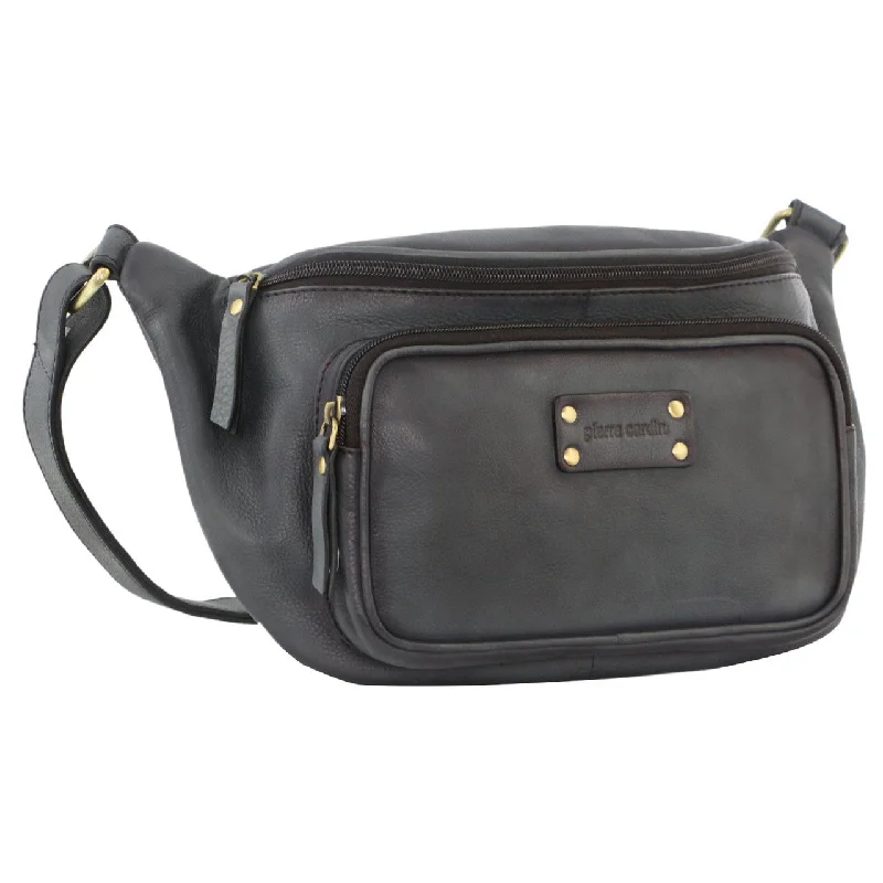 trendy suede crossbody bag-trendy suede crossbody bagPierre Cardin Burnished Leather Sling Bag PC3455 Black