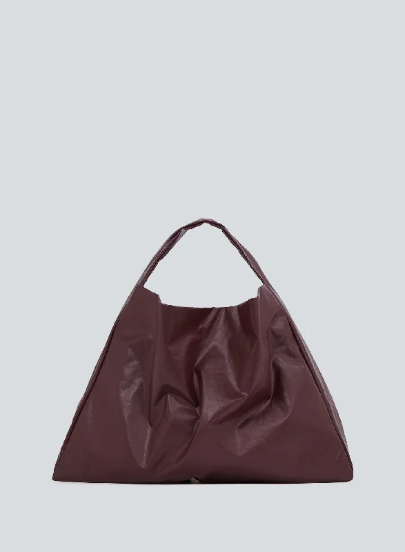 structured office shoulder bag-Tote shoulder oil | cherry