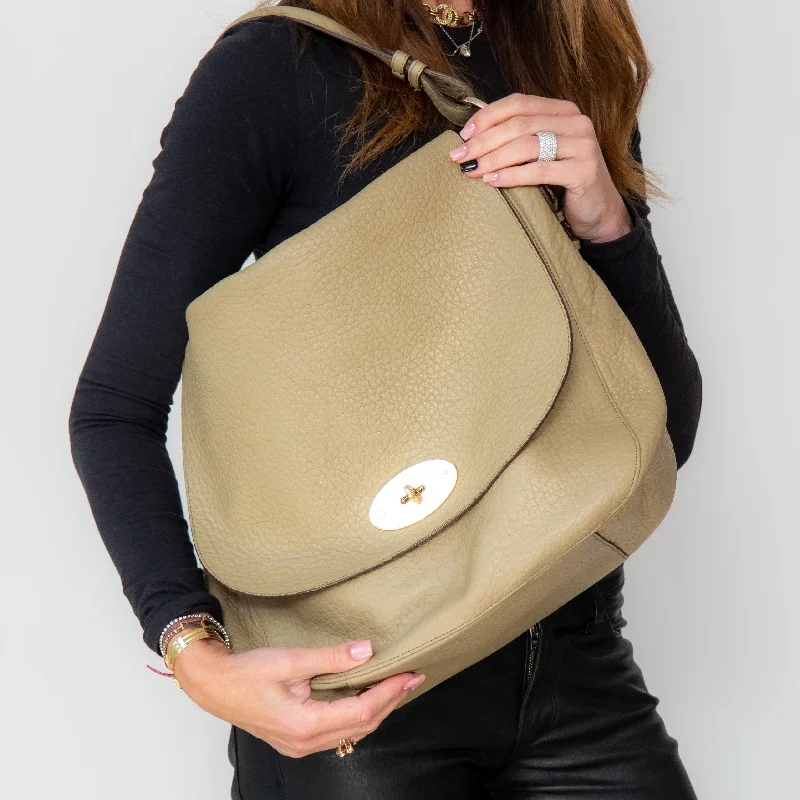 gold suede shoulder bag-Mulberry Olive Green Leather Shoulder Bag