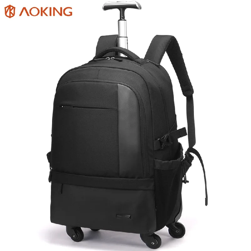 portable backpack for quick travel -Aoking Large Capacity Trolley Backpack Luggage Waterproof Travel Backpack Multifunctional Carry